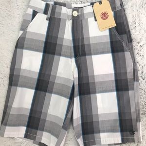 🔴ELEMENT Gray Plaid Shorts Sz 28